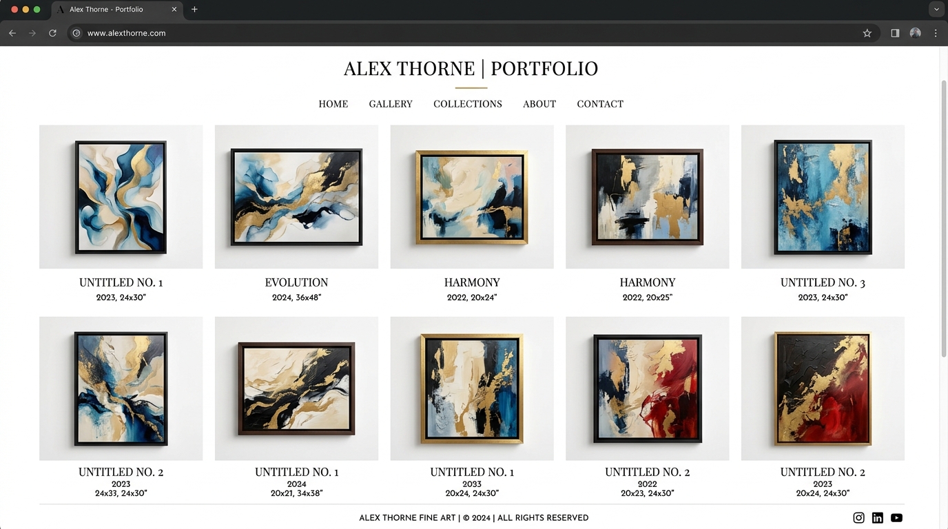 Your Public Gallery Website Screenshot